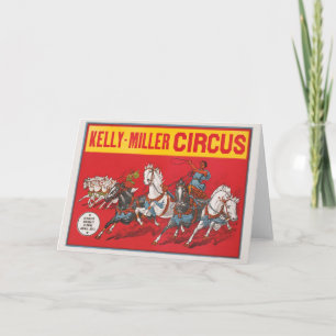 Circus Poster två Manar i Tävlan för schariotter Kort