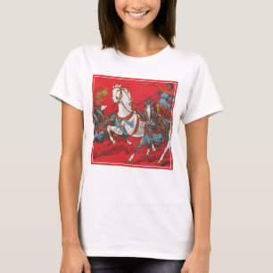 Circus Poster två Manar i Tävlan för schariotter T Shirt