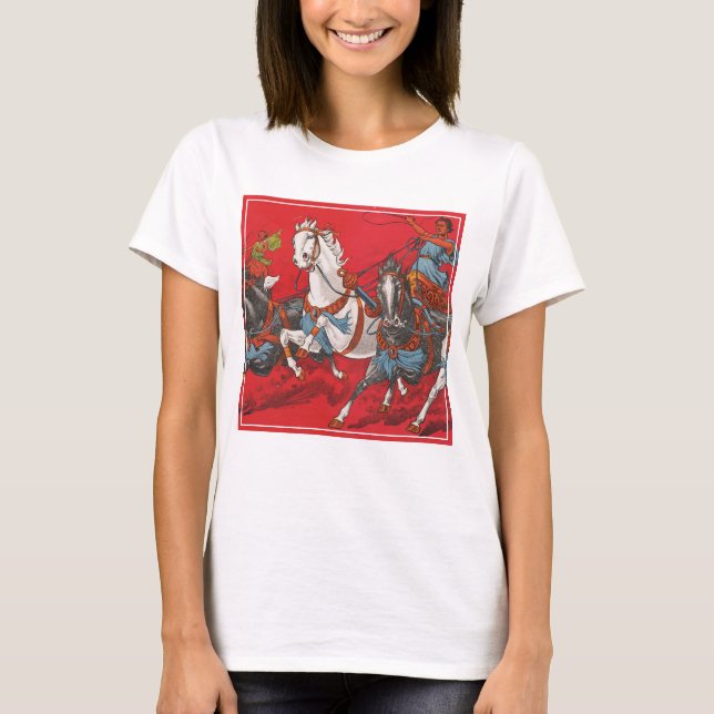 Circus Poster två Manar i Tävlan för schariotter T Shirt (Framsida)