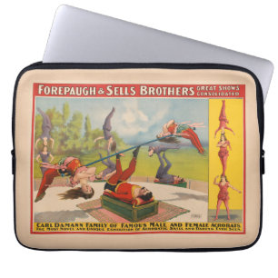 Circus Poster Visa Acrobatiska akter, Circa 1899. Laptop Fodral