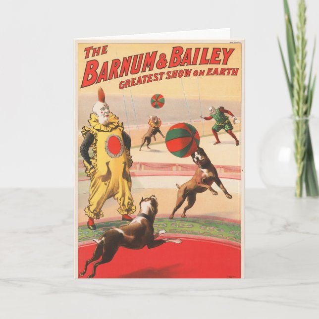Circus Poster visa kläder med Hundar Kort (Framsida)