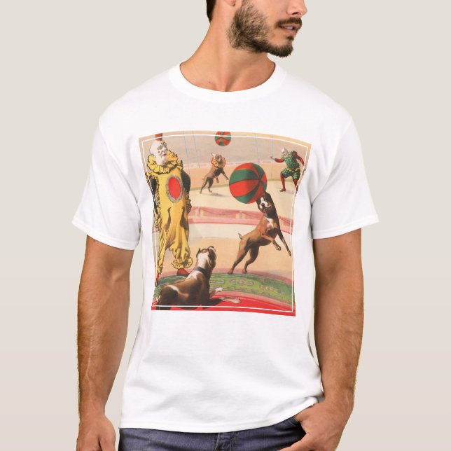 Circus Poster visa kläder med Hundar T Shirt (Framsida)