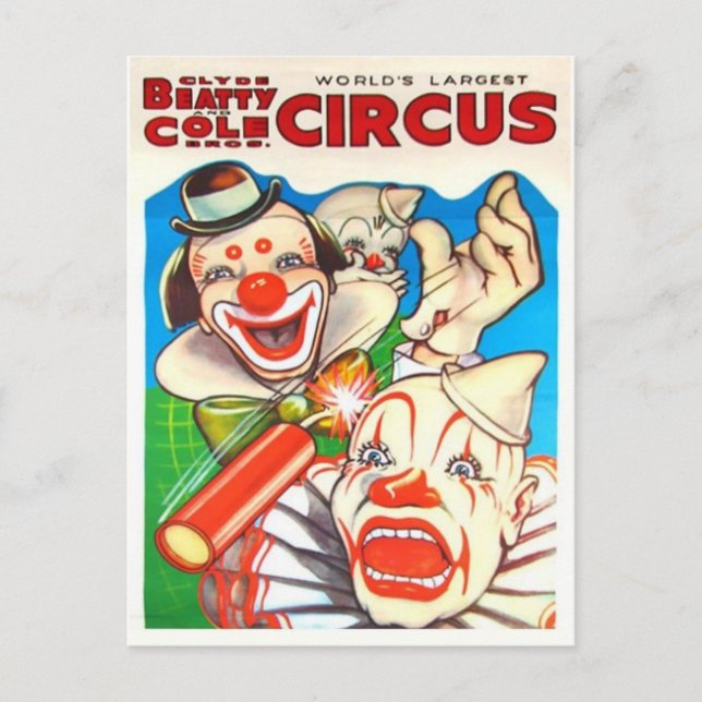 Circus Poster vykort (Framsida)