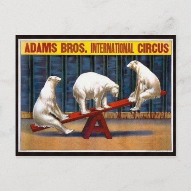 Circus Poster vykort (Framsida)