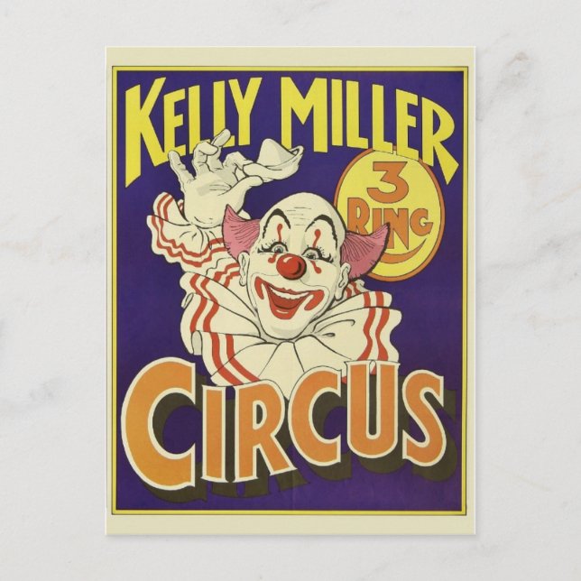 Circus Poster vykort (Framsida)