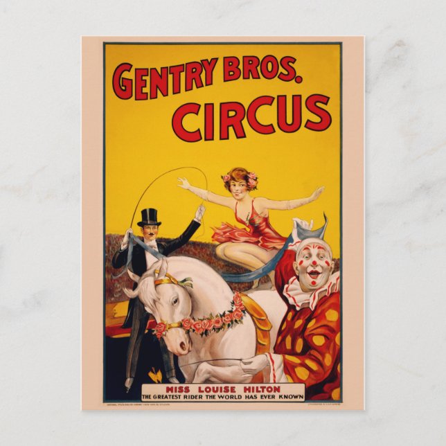 Circus Poster vykort (Framsida)