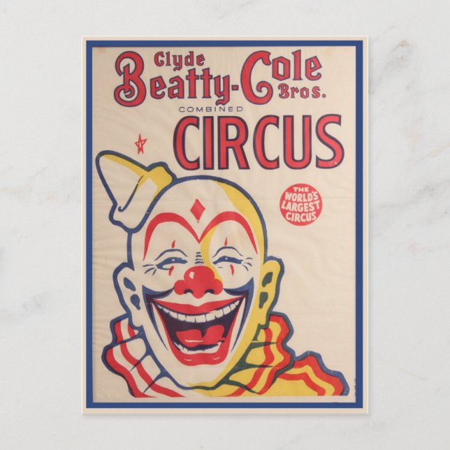 Circus Poster vykort (Framsida)