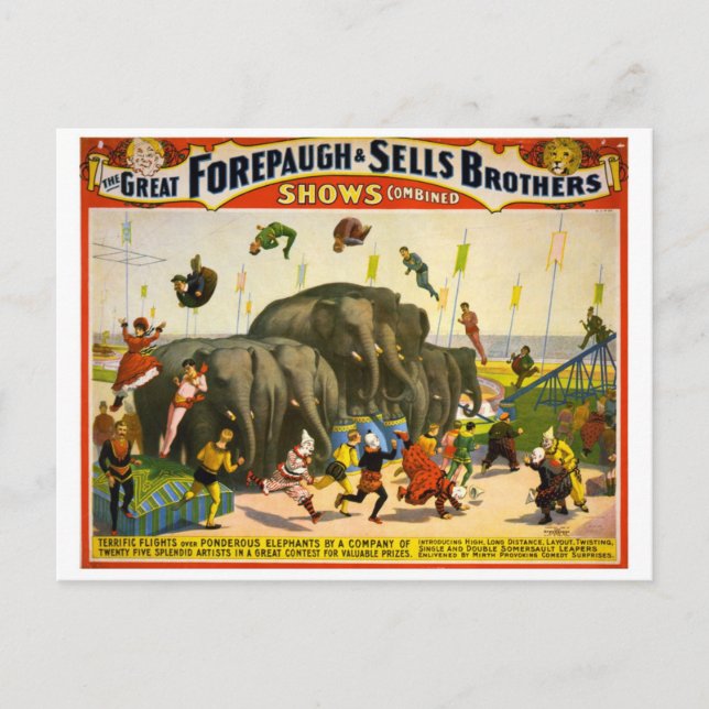 Circus Poster vykort (Framsida)