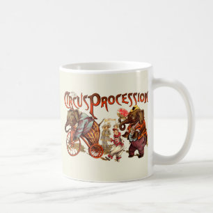 Circus-process Elephant Antique Art Kaffemugg