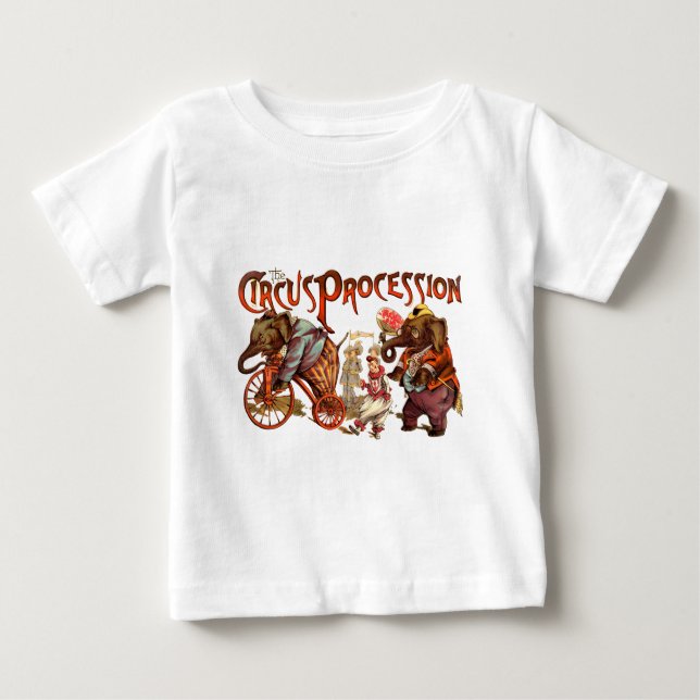 Circus-process Elephant Antique Art Tee (Framsida)