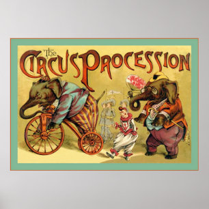 Circus-processen ~ Vintage Circus Poster
