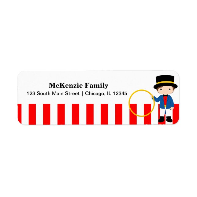 Circus Returadress Etikett (Framsidan)