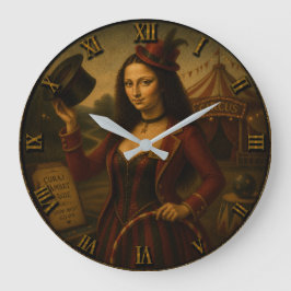 Circus Ringmaster Funny Mona Lisa Circus Performer Stor Klocka