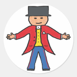 Circus Ringmaster Runt Klistermärke