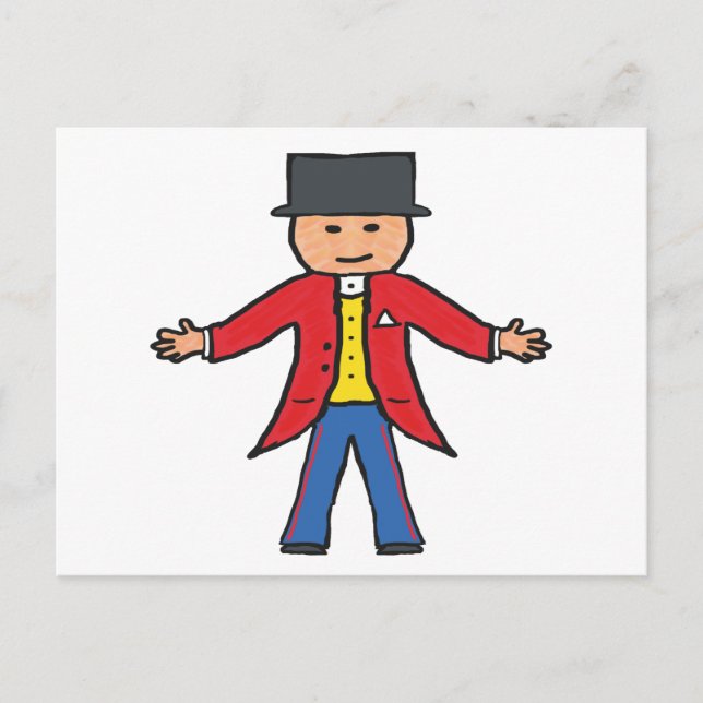 Circus Ringmaster Vykort (Framsida)