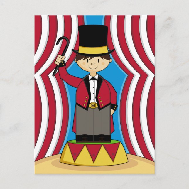 Circus Ringmaster vykort (Framsida)