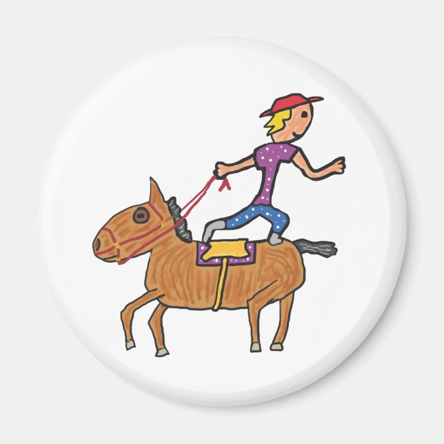 Circus Rodeo Horse Riding Magnet (Framsidan)