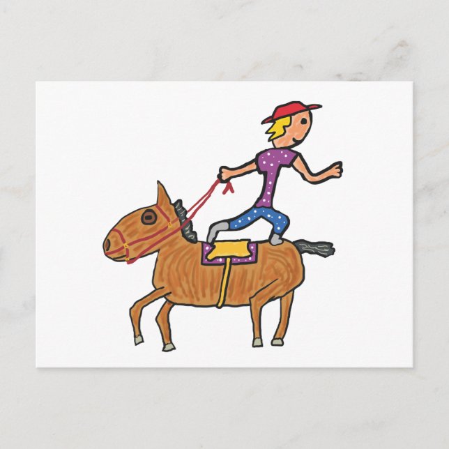 Circus Rodeo Horse Riding Vykort (Framsida)