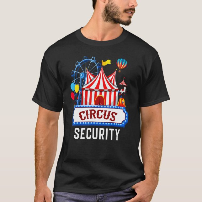 Circus Security Carnival Costume Carny Event Perso T Shirt (Framsida)