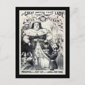 CIRCUS SIDE SHOW TJOCK DAM VINTAGE HELG VYKORT