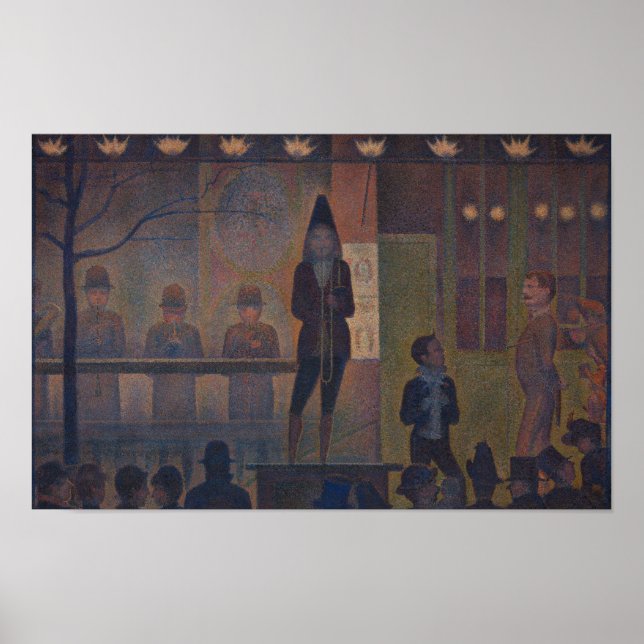Circus Sideshow av Georges Seurat Poster (Framsidan)