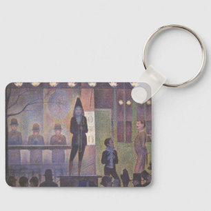 Circus Sideshow av Georges Seurat, Vintage Art Nyckelring