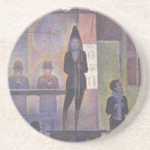 Circus Sideshow av Georges Seurat, Vintage Art Underlägg Sandsten