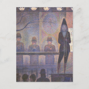 Circus Sideshow av Georges Seurat, Vintage Art Vykort