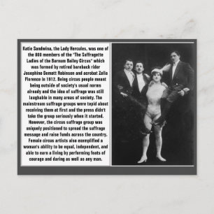 Circus sliragette Katie Sandwina Barnum Bailey Vykort