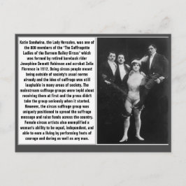 Circus sliragette Katie Sandwina Barnum Bailey Vykort