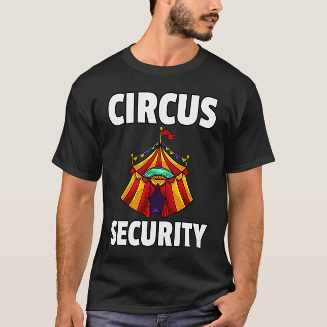 Circus Staff Security Ringmaster Clown T Shirt (Framsida)