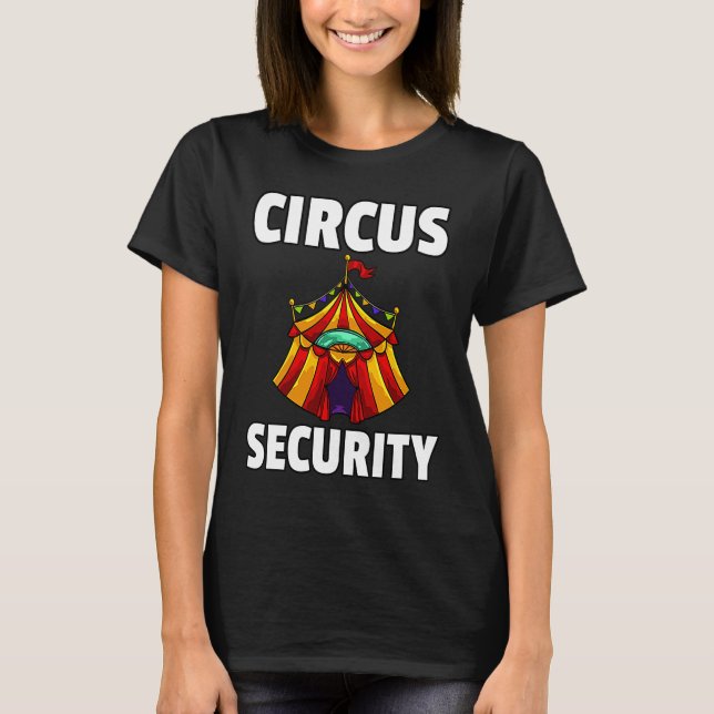 Circus Staff Security Ringmaster Clown T Shirt (Framsida)