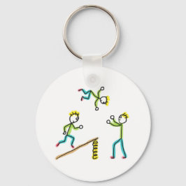 Circus Stickmen Acrobats Nyckelring