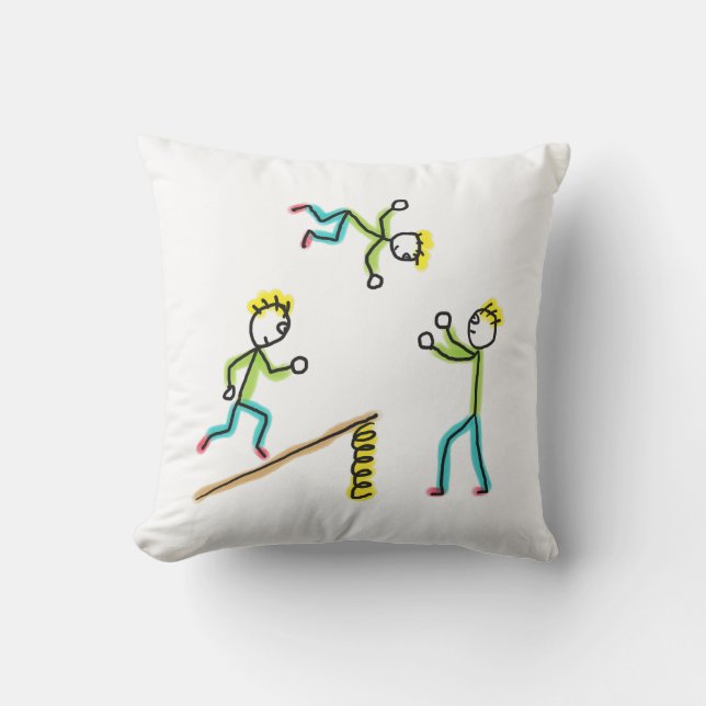 Circus Stickmen Akrobater Kudde (Framsida)