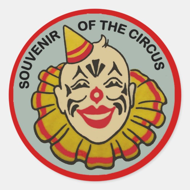 Circus-stiftarens Souvenir Runt Klistermärke (Framsida)