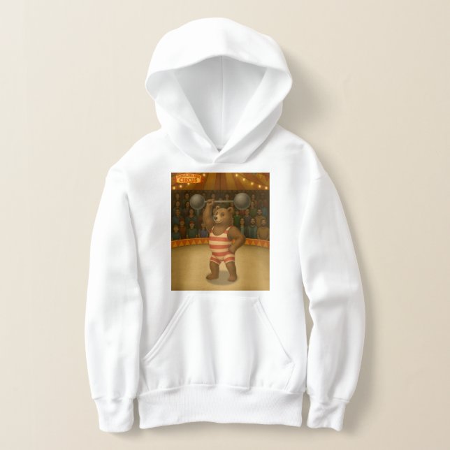 Circus strong-bear t shirt (Laydown)