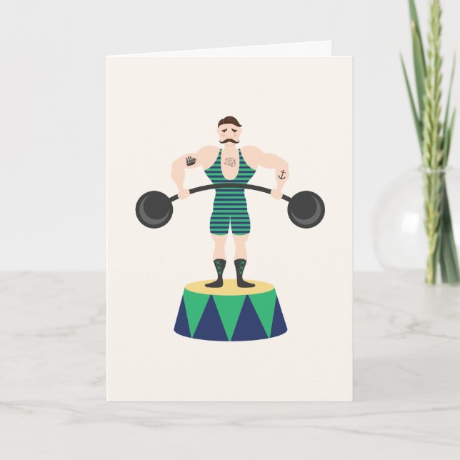 Circus Strongman Kort (Framsida)