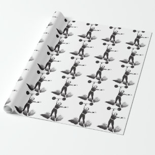Circus Strongman Wrapping Papper Presentpapper