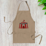 Circus Tält Apron Förkläde<br><div class="desc">Cirkusen är alltid roligt att åka till och du kan fira cirkusen med coolan av en cirkus tält. Den här designen har en röd och vit cirkus överst tält med en röd flagga överst. Den här cirkusen tält ser underbar ut på den här plattan. Perfekt för dig själv eller som...</div>