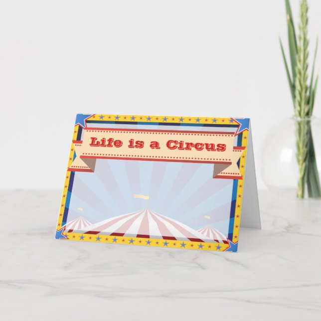 Circus Tält Carnival Greeting Card Kort (Framsida)