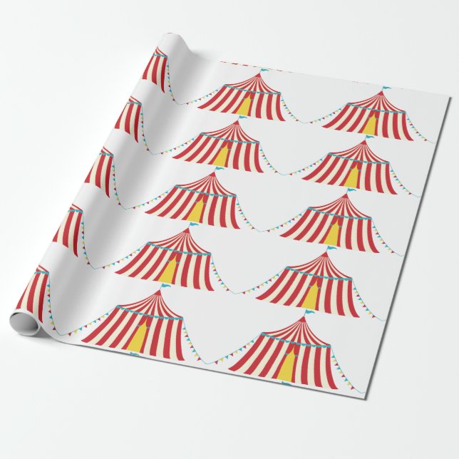 Circus Tält Presentpapper (Utrullad)