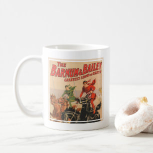 Circus Tävling med Manar som korsar två hästar. Kaffemugg
