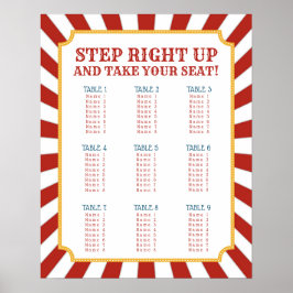 Circus tema Sittplatskort Poster