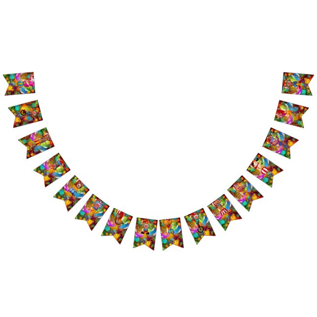 Circus Temaparty Pennant Banner Vimplar (Alla)