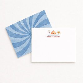 Circus Tent Nursery Note Card Anteckningskort