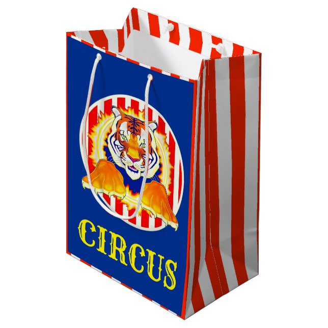 Circus Tiger-presentpåse (Framsidan Vinklad)