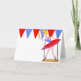 Circus Trapeze Artist Circus Party Kort