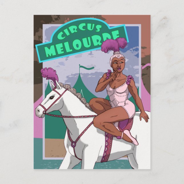 Circus Trick Rider vykort (Framsida)