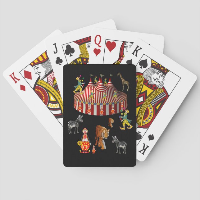 Circus-uppspelningskortsdek Spel Kort (Baksidan)