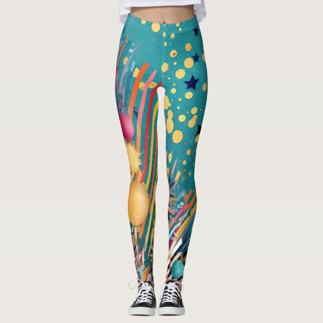 Circus-utskrift Leggings (Framsida)
